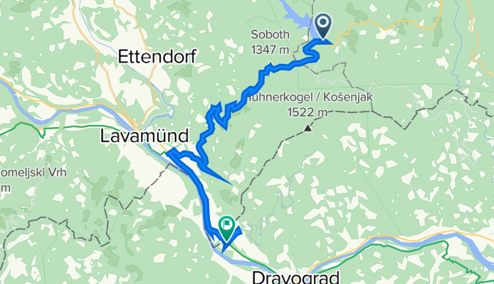 46.678° N 15.038° W to 46.603° N 14.987° W