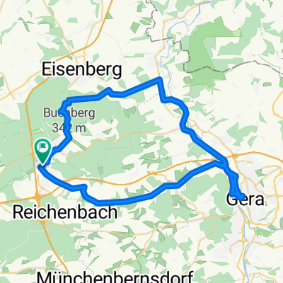 Hermsdorf-Eisenberger Mühltal-Gera-Hermsdorf