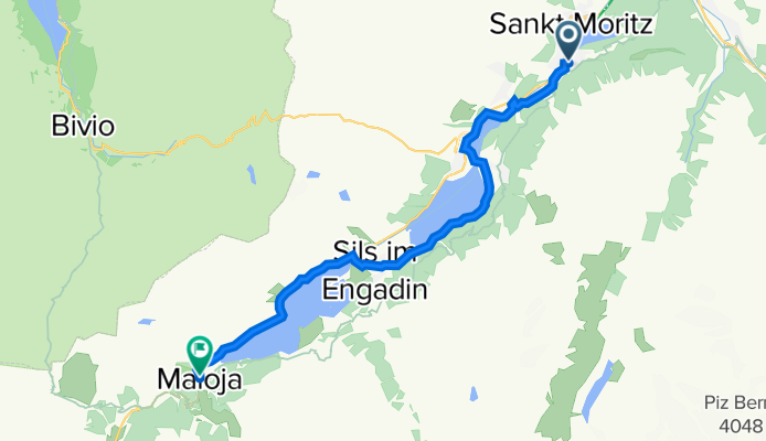 Via Tegiatscha 17.2, St. Moritz nach Strada Cantonale 24, Maloja