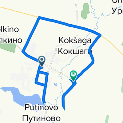 улица Просвещения, 14, Кикнур до улица Дорожников, 12, Кикнур