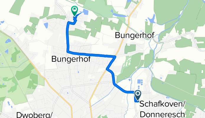 Industriestraße 11, Delmenhorst nach Zedernring 36, Ganderkesee