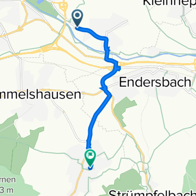 Waiblinger Straße 53, Waiblingen nach Kirchstraße 25, Kernen im Remstal