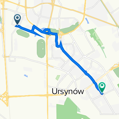 Obrzeżna 1, Варшава до Aleja Komisji Edukacji Narodowej, Ursynów