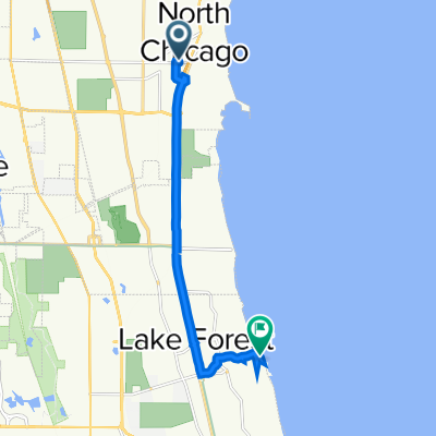 1042–1198 Martin Luther King Jr Dr, North Chicago to 801 Lake Rd, Lake Forest