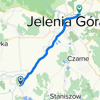 Gustawa Daniłowskiego 2A, Jelenia Góra do Michała Kleofasa Ogińskiego 1D, Jelenia Góra