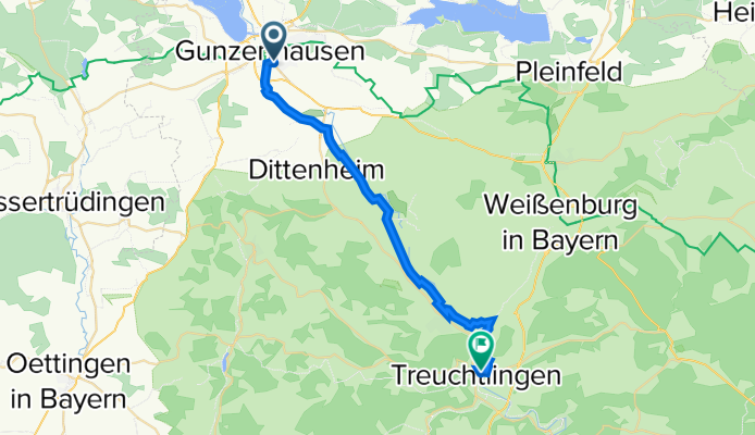 Weißenburger Straße 45, Gunzenhausen nach Altmühlstraße 10, Treuchtlingen
