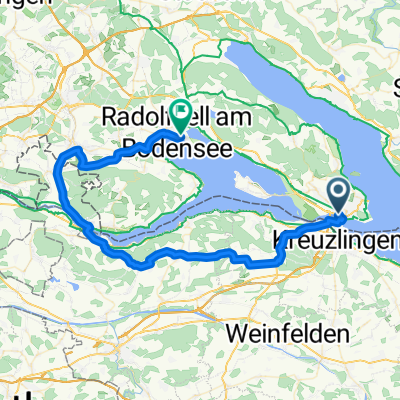 Fähre v. Radolfzell n. Mannenbach - "Schweizer Seerücken" - Stein a. Rhein - Ramsen - Arlen - Bohlingen - Radolfzell CLONED FROM ROUTE 767862
