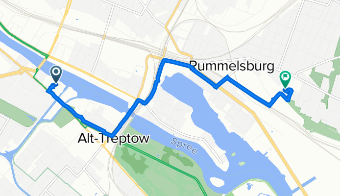 Schlesische Straße 27, Berlin to Rummelsburger Straße 100, Berlin