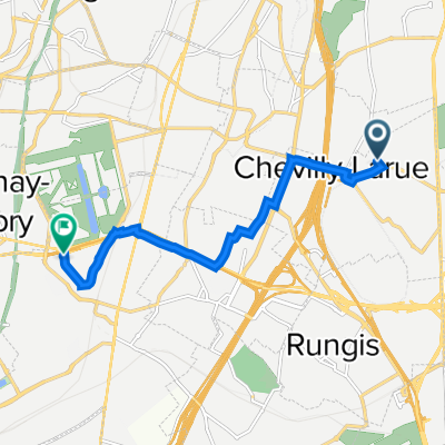 9 Rue de l'Adjudant-Chef Dericbourg, Chevilly-Larue à 1–17 Rue des Violettes, Antony