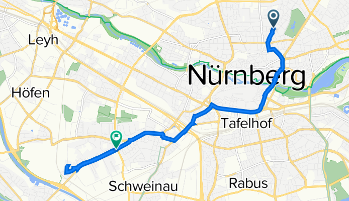 Löbleinstraße 30, Nürnberg nach Wallensteinstraße 47, Nürnberg