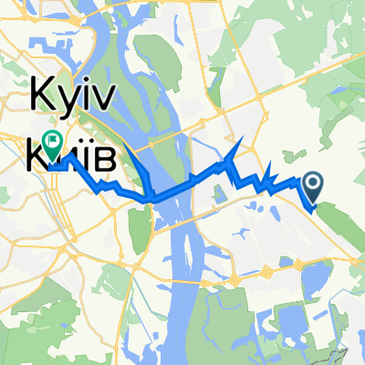 От вулиця Тростянецька 58, Київ до вулиця Антоновича 19/21, Київ