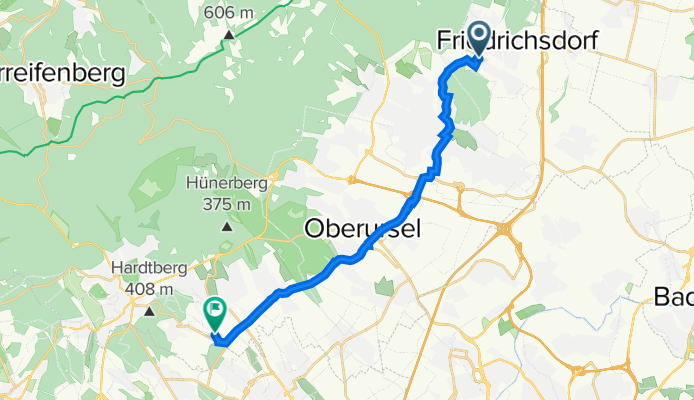 Im Dammwald 25, Friedrichsdorf nach Im Kronthal 12, Kronberg im Taunus