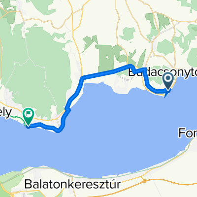 Egry József sétány, Badacsonytomaj to Fürdő utca, Vonyarcvashegy