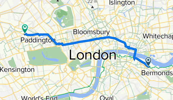 281 Tooley St, London to 1 Torquay House, Torquay St, London