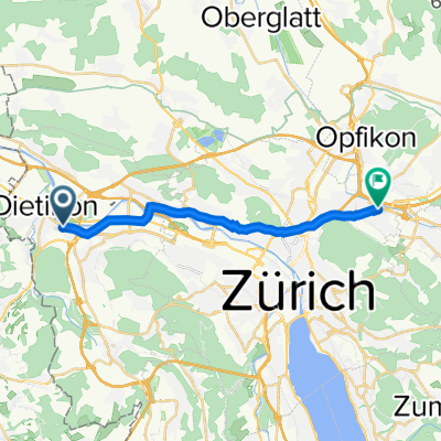 Zürcherstrasse 136, Dietikon nach Luchswiesenstrasse 217, Zürich