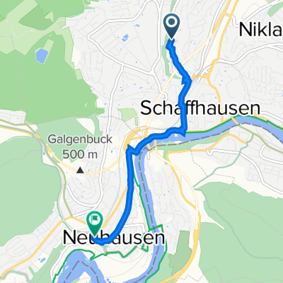Mühlentalstrasse 82, Schaffhausen nach Oberbergweg 4, Neuhausen