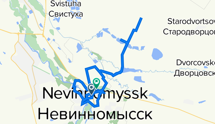 От улица Гагарина 36, Невинномысск до E50, Невинномысск