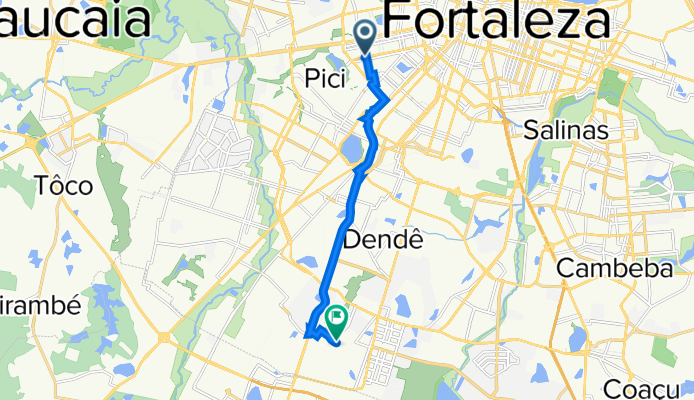 Avenida Jovita Feitosa, 2733, Fortaleza a Rua Juventude, 349, Fortaleza