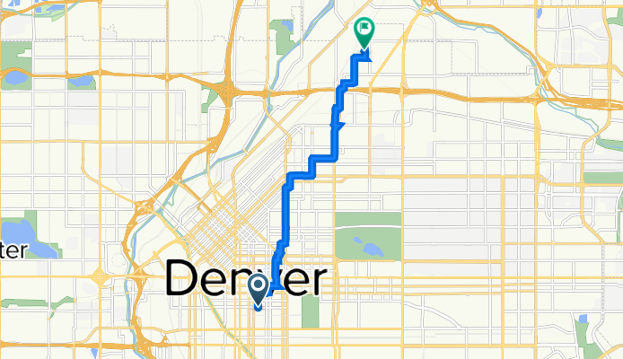 Pennsylvania Street 1106, Denver to Saint Paul Street 5075, Denver