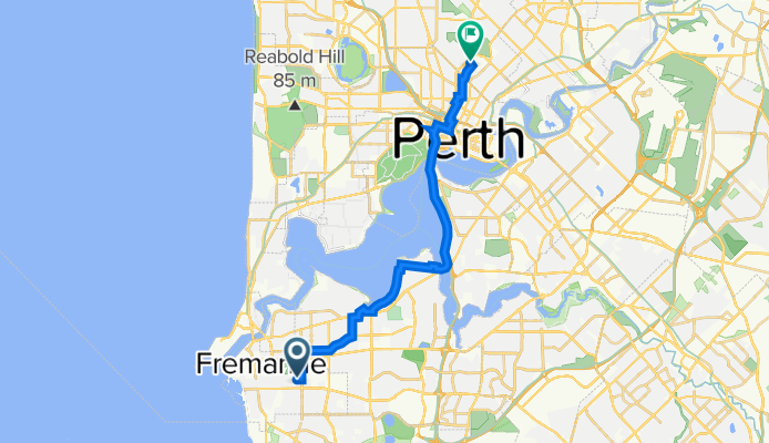 132 Watkins St, White Gum Valley to 2 Bradford St, Mount Lawley