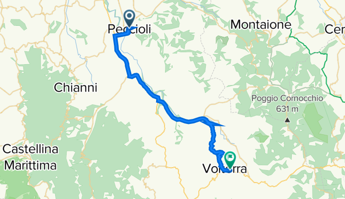 Piazza del Carmine 1, Peccioli to Viale dei Filosofi 2, Volterra