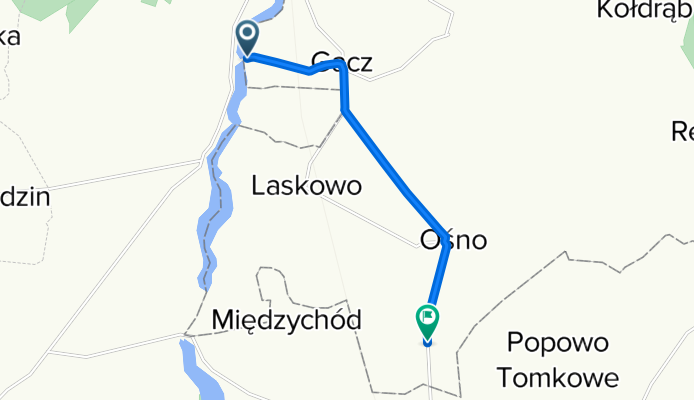 Mieleszyn koło Gniezna, Mieleszyn do Ośno 30, Janowiec Wielkopolski
