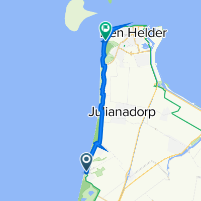 Strandslag Abbestee 1–4, Callantsoog nach Zeeweg 12, Huisduinen