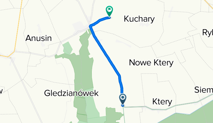 Ktery, Krzyżanów do Kutno gmina, Kutno