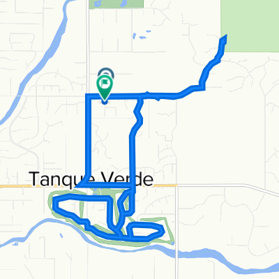 12051 E Fort Lowell Rd, Tucson to 3135–3199 N Amethyst Ln, Tucson