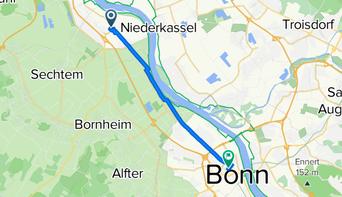 Vorgebirgsstraße 18, Wesseling nach Wolfstraße 38, Bonn