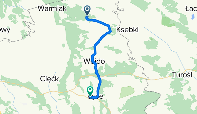 Łączki 59, Łyse do Henryka Sienkiewicza 48, Łyse