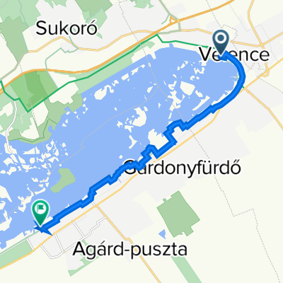 Strand utca 23, Velence to Chernel István utca 53, Gárdony