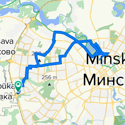 От улица Пимена Панченко 24, Минск до улица Пимена Панченко 24, Минск