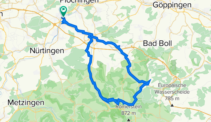 Küferstraße 24, Köngen nach Neckarstraße, Wendlingen am Neckar