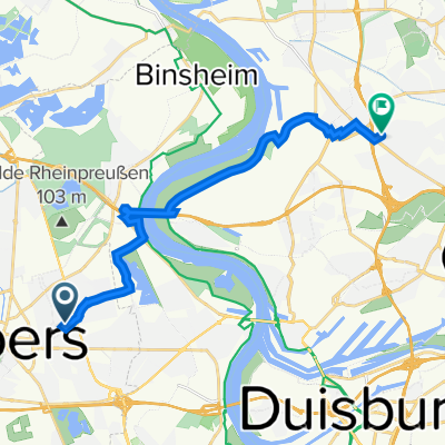 Trajanstraße 39, Moers nach Walther-Rathenau-Straße 10, Duisburg