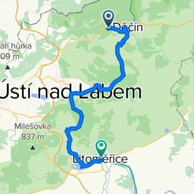 Teplická, Děčín to Veitova 1, Litoměřice