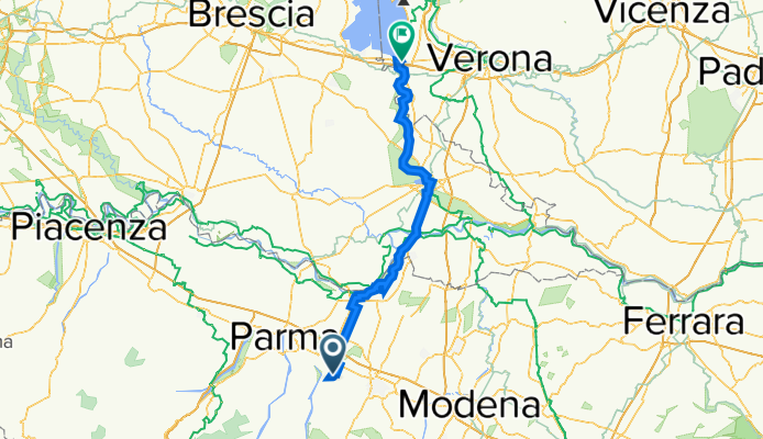 Strada Paverazzi 15B, Montecchio Emilia a Via Tangenziale 3, Peschiera del Garda