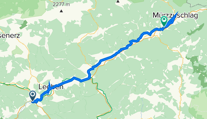 Murweg 23, Sankt Michael in Obersteiermark do Siglstraße, Langenwang