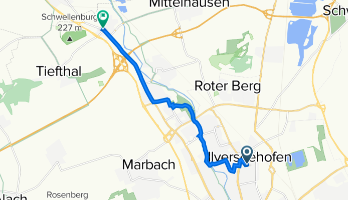 Lagerstraße 12, Erfurt nach Sondershäuser Straße 111, Erfurt