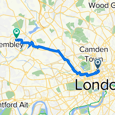 29 Gordon Sq, London to 25 Olympic Way, Wembley