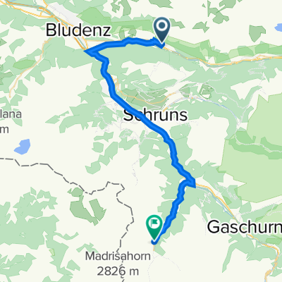 Oberfeldweg, Innerbraz naar Madrisaweg, Gargellen