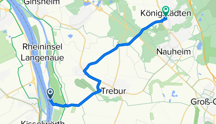 Am Steindamm 33, Trebur nach Am Landgraben 5, Rüsselsheim am Main