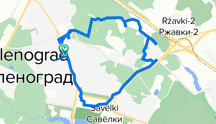 Зеленоград улица, К407, Москва до Зеленоград улица, К406, Москва