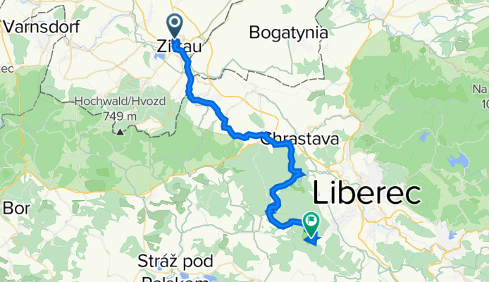 Dr.-Friedrichs-Straße 36, Zittau nach Liberec