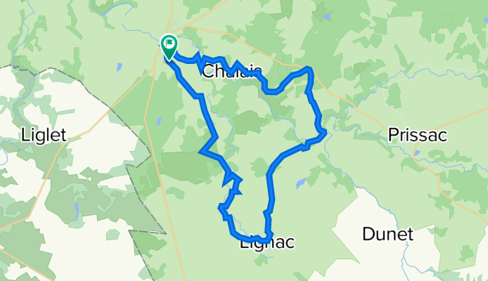 Tour du Pays de la Brenne (vienne Indre Indre-et-Loire), Bélâbre naar Tour du Pays de la Brenne (vienne Indre Indre-et-Loire), Bélâbre