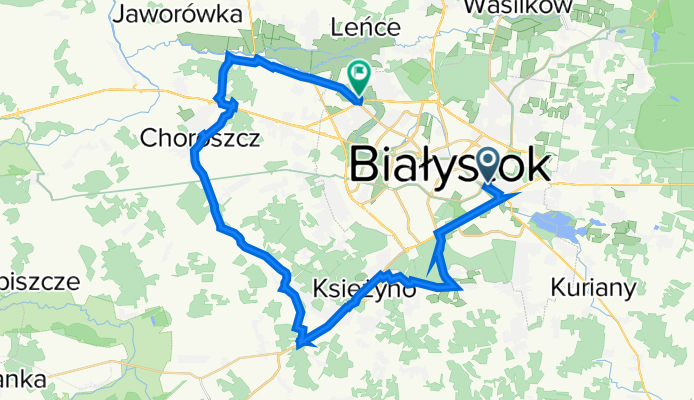 Nowowarszawska 6, BiaĆystok do Produkcyjna 84, BiaĆystok