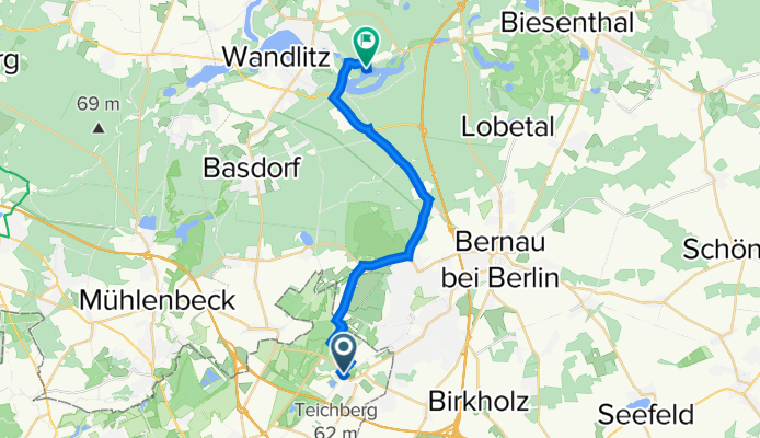 S Buch (Berlin) to Am Liepnitzsee, Wandlitz