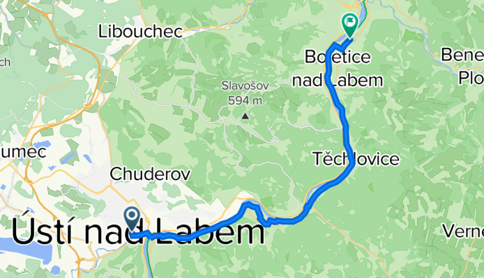 Brněnská 916/1, Ústí nad Labem to Vítězství 216, Děčín