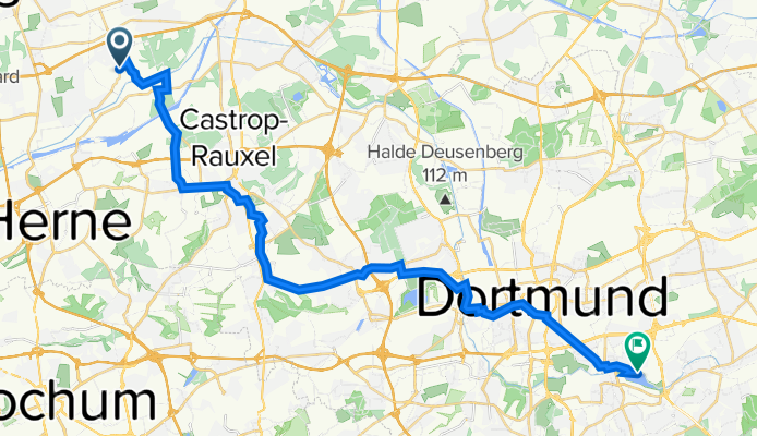 Agnesstraße 91, Recklinghausen nach An den Emscherauen 29, Dortmund