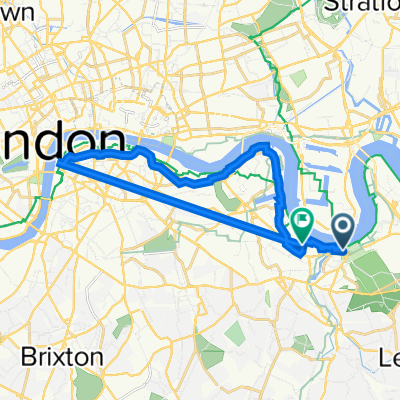 51.482° N -0.010° W à 51.483° N -0.026° W